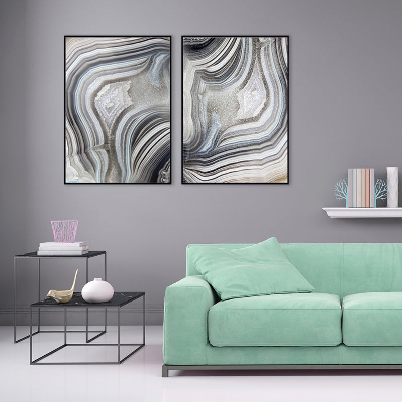 Pastel Lava Flows Canvas Print Abstract Modern Multi-Piece Wall Art Decor for Room Clearhalo 'Art Gallery' 'Canvas Art' 'Contemporary Art Gallery' 'Modern' Arts' 1858814