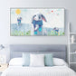 Childrens Art Fantasy Animal Canvas Soft Color Textured Wall Decor for Baby Room Clearhalo 'Art Gallery' 'Canvas Art' 'Kids' Arts' 1858818