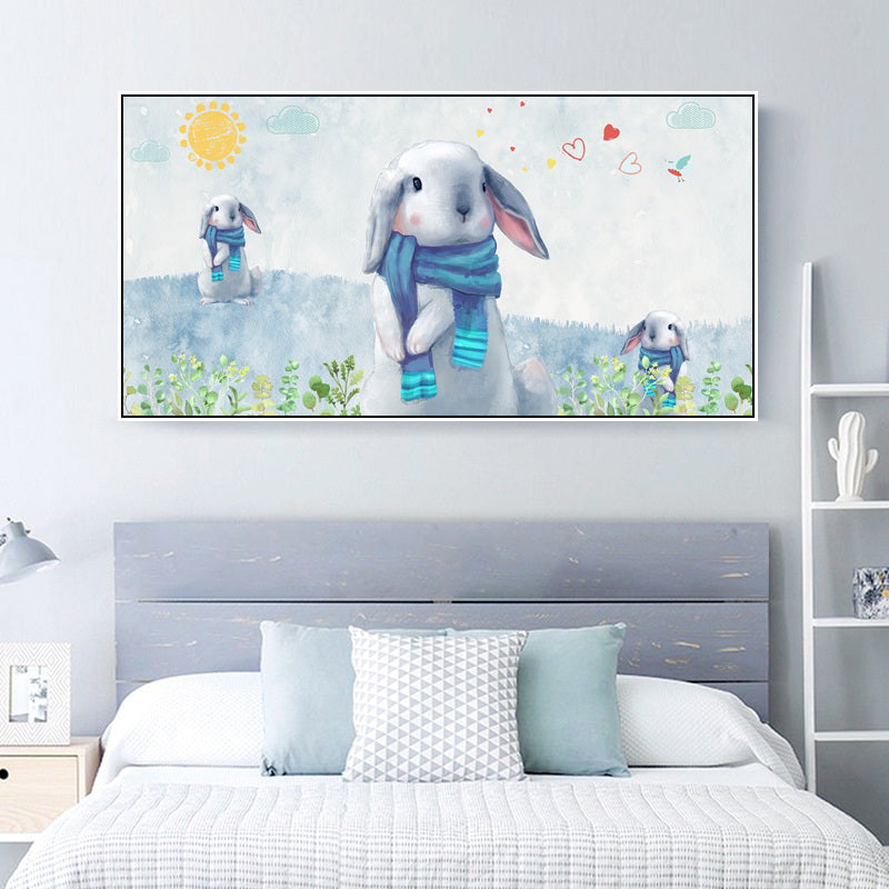 Childrens Art Fantasy Animal Canvas Soft Color Textured Wall Decor for Baby Room Clearhalo 'Art Gallery' 'Canvas Art' 'Kids' Arts' 1858818