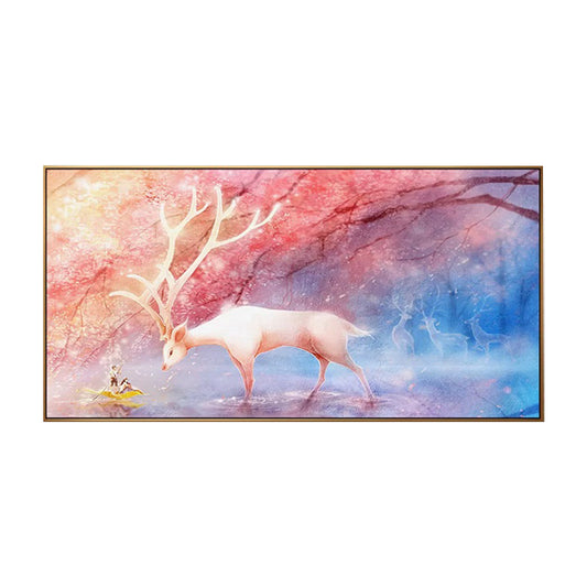 Childrens Art Fantasy Animal Canvas Soft Color Textured Wall Decor for Baby Room Clearhalo 'Art Gallery' 'Canvas Art' 'Kids' Arts' 1858827
