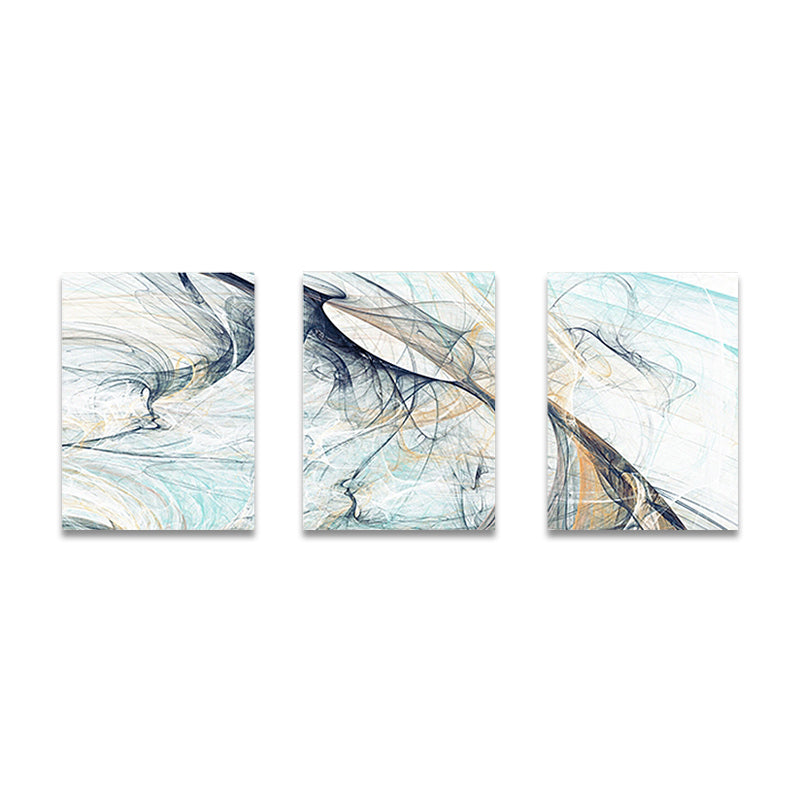 Light Color Brush Stroke Canvas Abstract Expressionism Textured Wall Decor for Bedroom, Set of 3 - Clearhalo - 'Arts' - 'Canvas Art' - 1858854