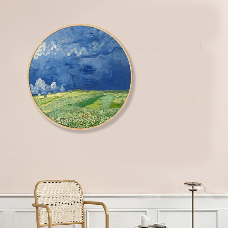Gemälde Farmfield Szenerie Art Print Impressionismus Leinwand Wanddekoration in weicher Farbe für Raum