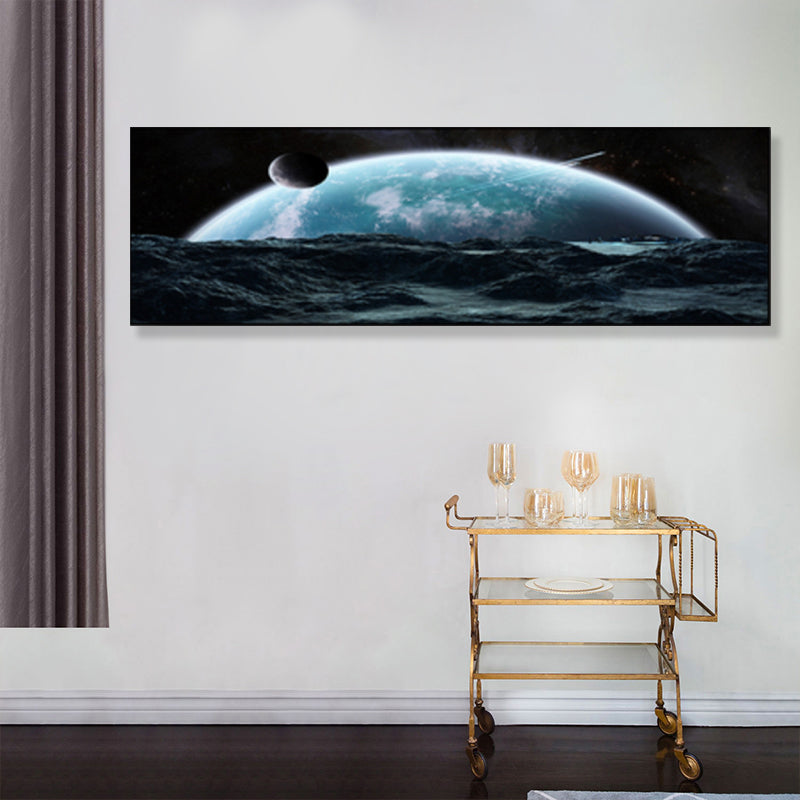 Grand Planet Canvas Print Textured Children's Art House Interior Wall Decor in Light Color Clearhalo 'Art Gallery' 'Canvas Art' 'Kids' Arts' 1858898