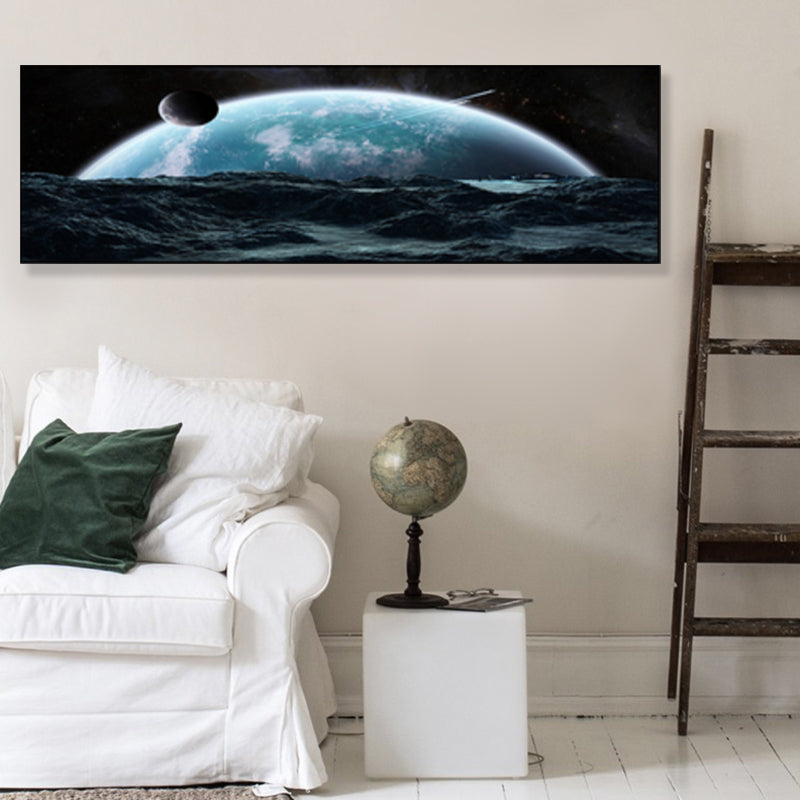 Grand Planet Canvas Print Textured Children's Art House Interior Wall Decor in Light Color Clearhalo 'Art Gallery' 'Canvas Art' 'Kids' Arts' 1858899