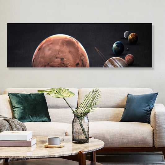Grand Planet Canvas Print Textured Children's Art House Interior Wall Decor in Light Color Clearhalo 'Art Gallery' 'Canvas Art' 'Kids' Arts' 1858902