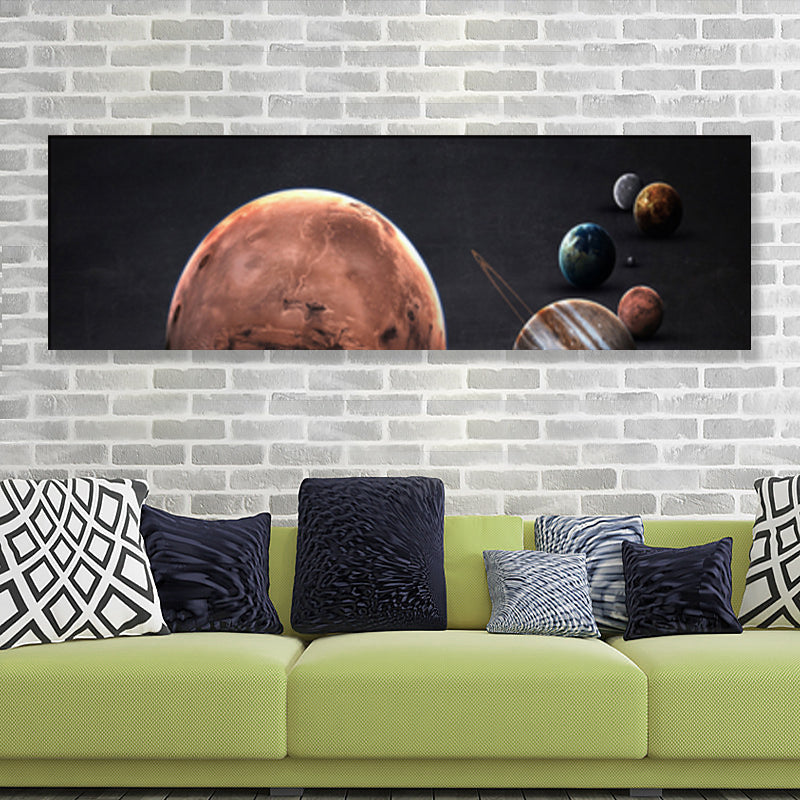 Grand Planet Canvas Print Textured Children's Art House Interior Wall Decor in Light Color Clearhalo 'Art Gallery' 'Canvas Art' 'Kids' Arts' 1858903