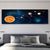 Grand Planet Canvas Print Textured Children's Art House Interior Wall Decor in Light Color Orange 12" x 39" Clearhalo 'Art Gallery' 'Canvas Art' 'Kids' Arts' 1858905