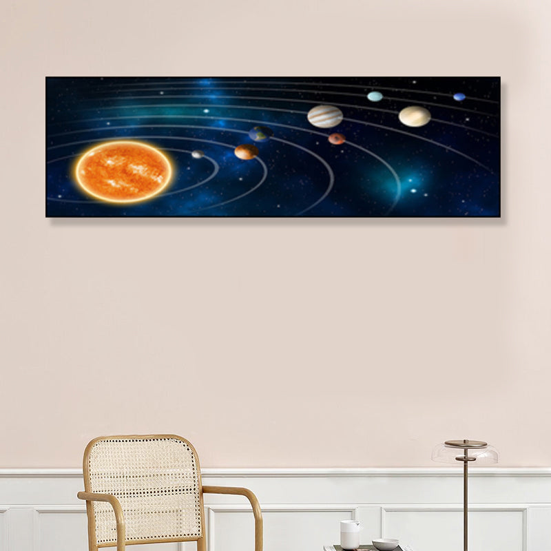 Grand Planet Canvas Print Textured Children's Art House Interior Wall Decor in Light Color Clearhalo 'Art Gallery' 'Canvas Art' 'Kids' Arts' 1858907