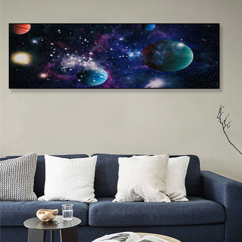Grand Planet Canvas Print Textured Children's Art House Interior Wall Decor in Light Color Clearhalo 'Art Gallery' 'Canvas Art' 'Kids' Arts' 1858910