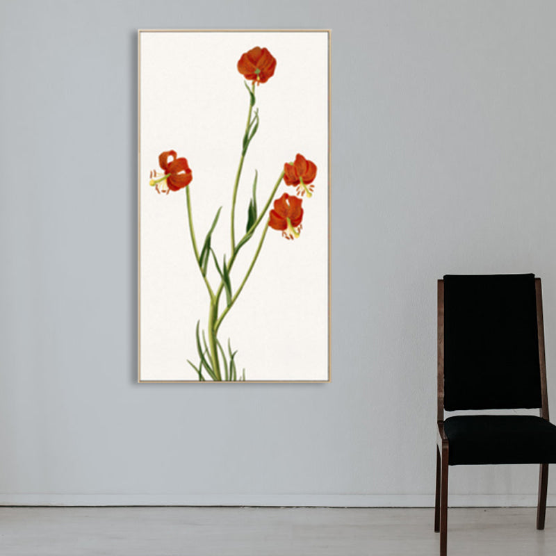 Rustic Flower Canvas Art Pastel Color House Interior Wall Decor, Multiple Size Options Orange Clearhalo 'Art Gallery' 'Canvas Art' 'Country Art Gallery' 'French Country' 'Rustic' Arts' 1858954