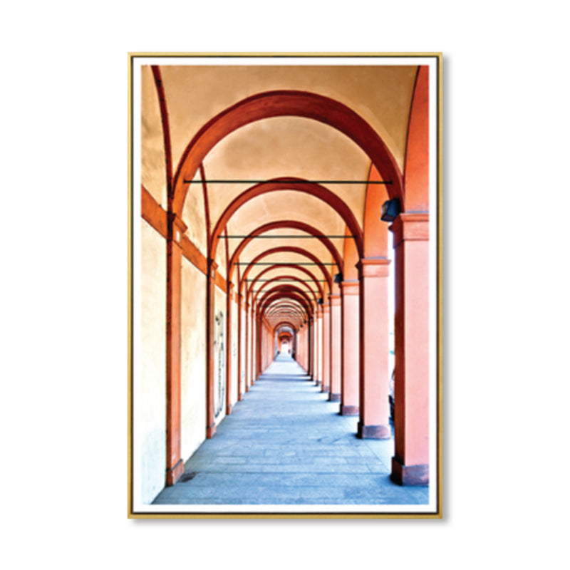 Modern Arched Hallway Art Print Dining Room Wall Decor in Light Color, Optional Sizes Clearhalo 'Art Gallery' 'Canvas Art' 'Contemporary Art Gallery' 'Modern' Arts' 1859003