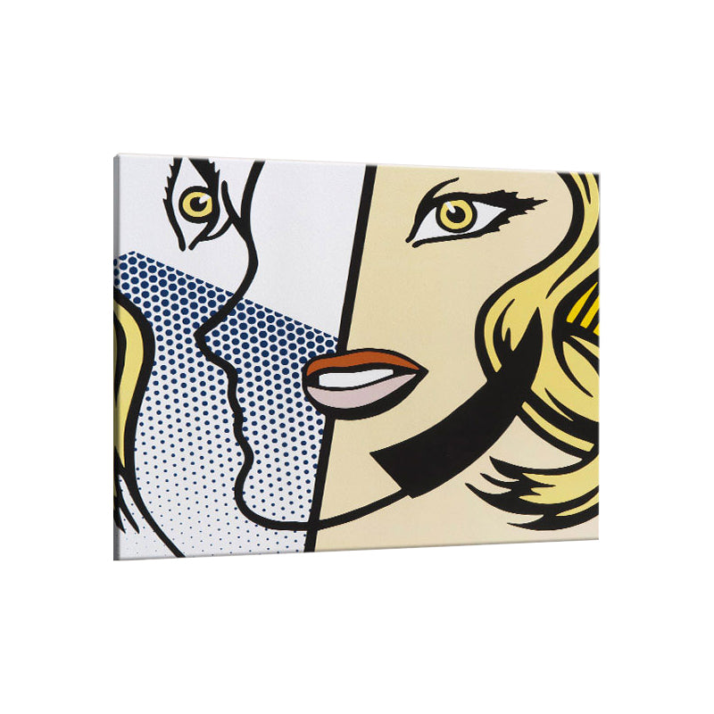 Pop Art Lip Graphic Canvas Soft Color Character Wall Decor for Bedroom, Textured Clearhalo 'Arts' 'Canvas Art' 1859040