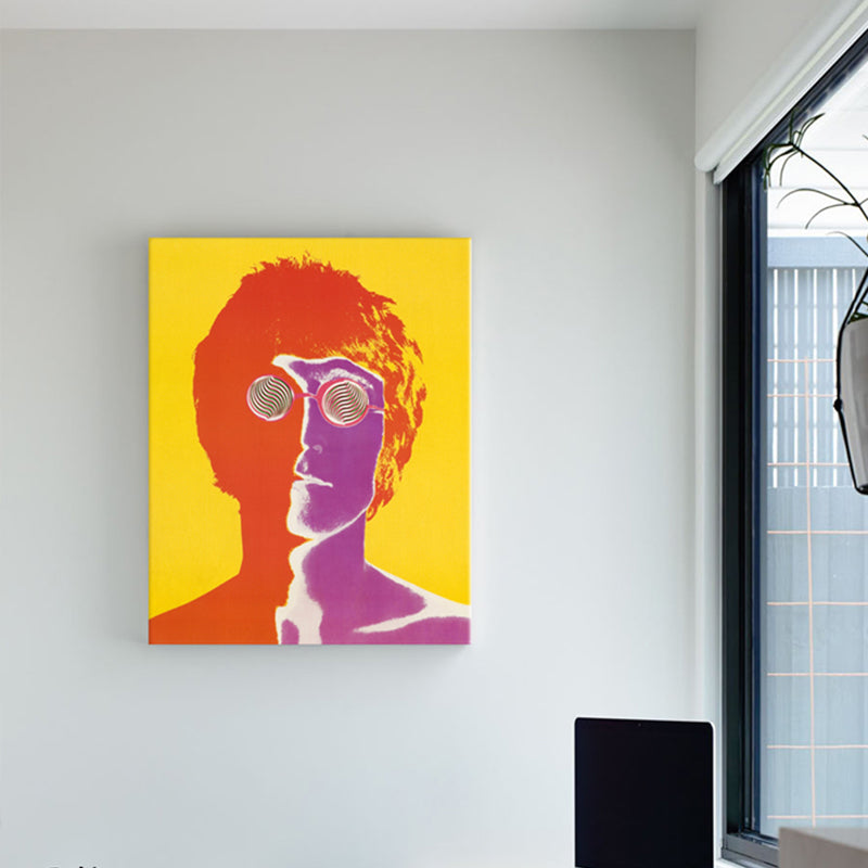 Pop Art Musician Wall Decor Canvas Textured Pastel Color Painting for Study Room Red Clearhalo 'Arts' 'Canvas Art' 1859070