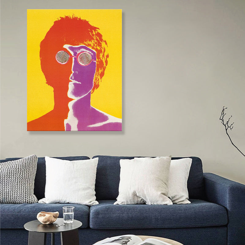 Pop Art Musician Wall Decor Canvas Textured Pastel Color Painting for Study Room Clearhalo 'Arts' 'Canvas Art' 1859071