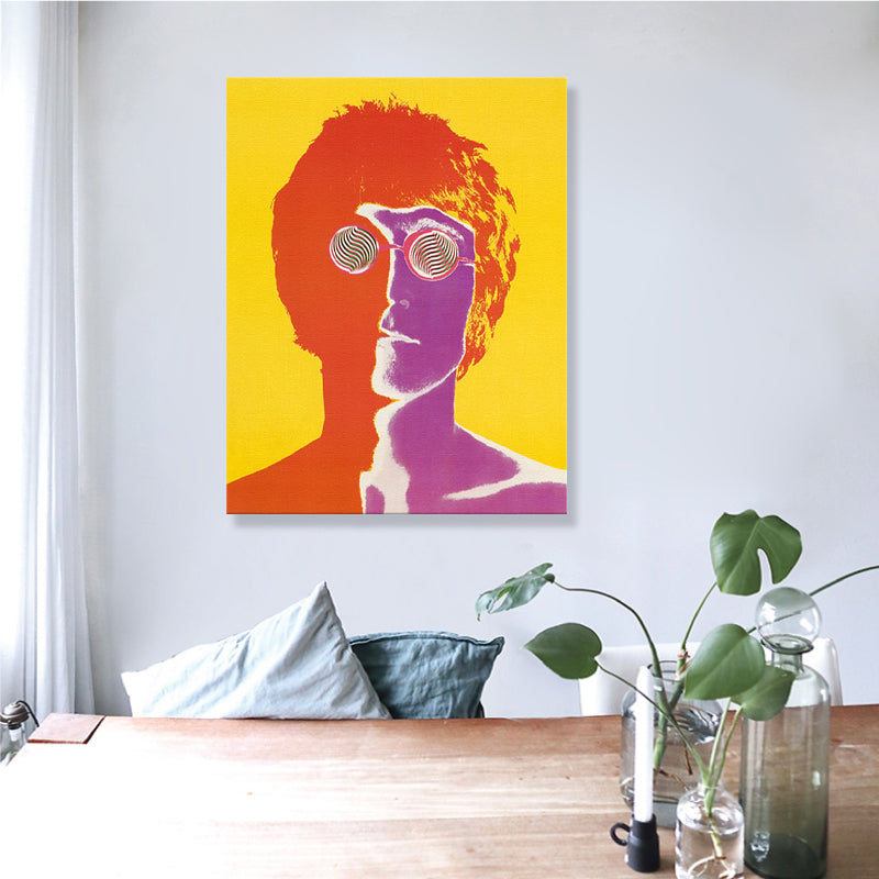 Pop Art Musician Wall Decor Canvas Textured Pastel Color Painting for Study Room Clearhalo 'Arts' 'Canvas Art' 1859072