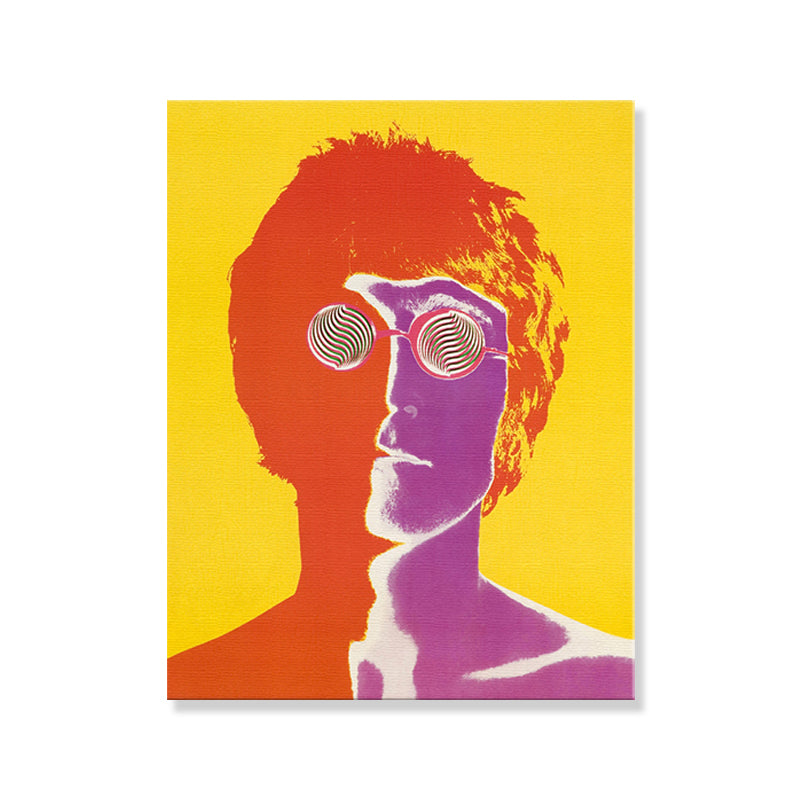 Pop Art Musician Wall Decor Canvas Textured Pastel Color Painting for Study Room Clearhalo 'Arts' 'Canvas Art' 1859073