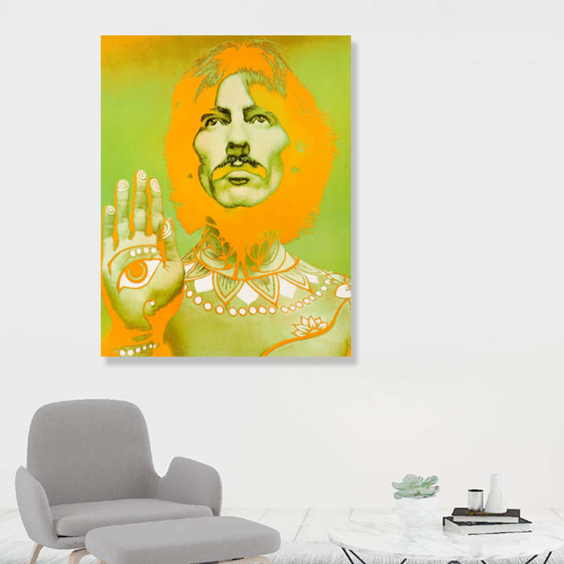 Pop Art Musician Wall Decor Canvas Textured Pastel Color Painting for Study Room Clearhalo 'Arts' 'Canvas Art' 1859078