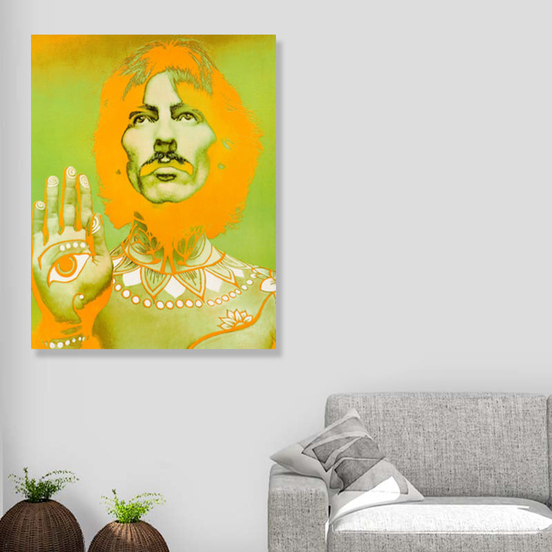 Pop Art Musician Wall Decor Canvas Textured Pastel Color Painting for Study Room Clearhalo 'Arts' 'Canvas Art' 1859079