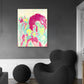 Pop Art Musician Wall Decor Canvas Textured Pastel Color Painting for Study Room Pink Clearhalo 'Arts' 'Canvas Art' 1859081