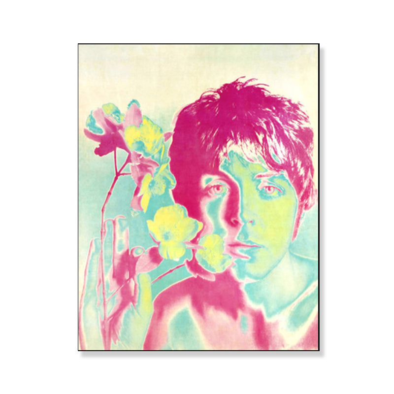Pop Art Musician Wall Decor Canvas Textured Pastel Color Painting for Study Room Clearhalo 'Arts' 'Canvas Art' 1859084