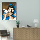 Pop Art Musician Wall Decor Canvas Textured Pastel Color Painting for Study Room Clearhalo 'Arts' 'Canvas Art' 1859086