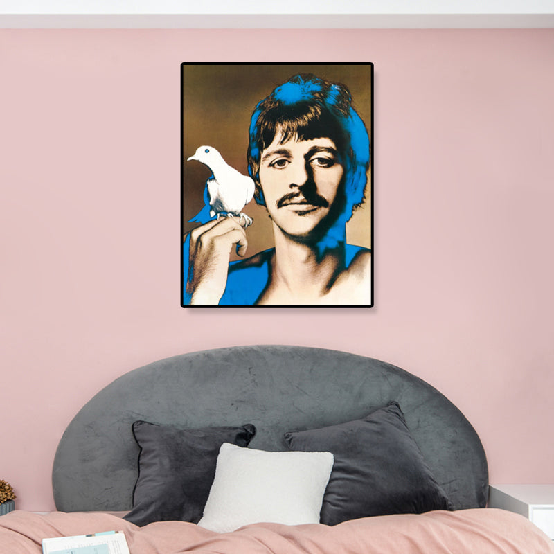 Pop Art Musician Wall Decor Canvas Textured Pastel Color Painting for Study Room Clearhalo 'Arts' 'Canvas Art' 1859087