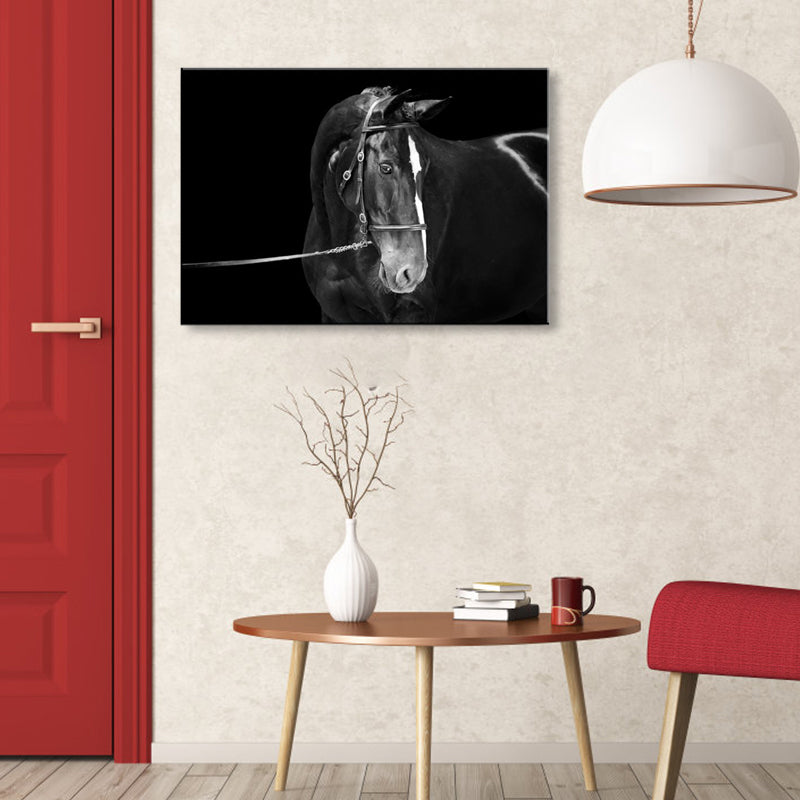 Asian Style Wild Animal Wall Decor Light Color Textured Canvas Art for Living Room Clearhalo 'Arts' 'Canvas Art' 1859105