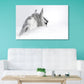 Asian Style Wild Animal Wall Decor Light Color Textured Canvas Art for Living Room White Clearhalo 'Arts' 'Canvas Art' 1859116