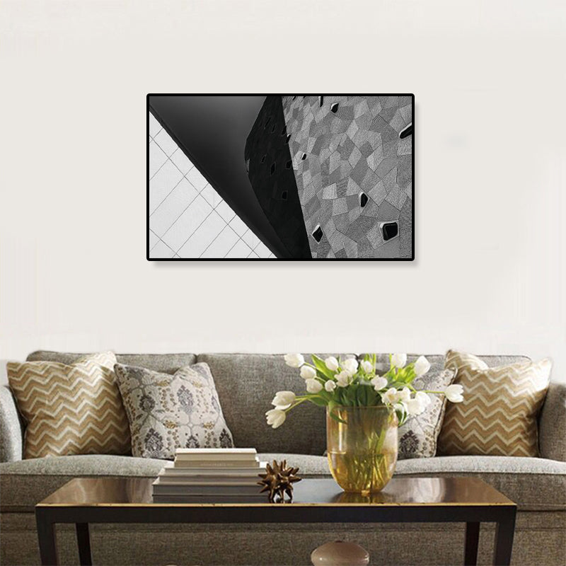 Photographic Print Building Canvas Art Grey Contemporary Wall Decor for Boys Bedroom Clearhalo 'Art Gallery' 'Canvas Art' 'Contemporary Art Gallery' 'Modern' Arts' 1859122