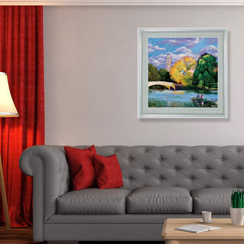 Soft Color Rural Wrapped Canvas Paintings Mountain Country View Wall Decor for Kitchen Clearhalo 'Art Gallery' 'Canvas Art' 'Country Art Gallery' 'French Country' 'Rustic' Arts' 1859146
