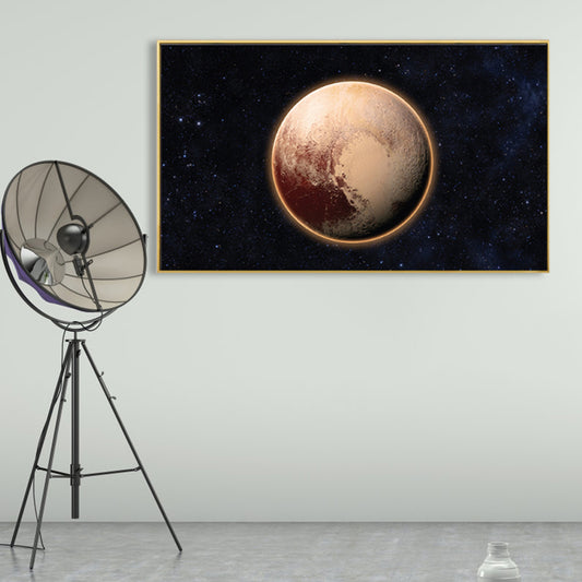Planet Wall Art Kids Dreamy Cosmos Scenery Canvas Print in Dark Color for Nursery Clearhalo 'Art Gallery' 'Canvas Art' 'Kids' Arts' 1859157