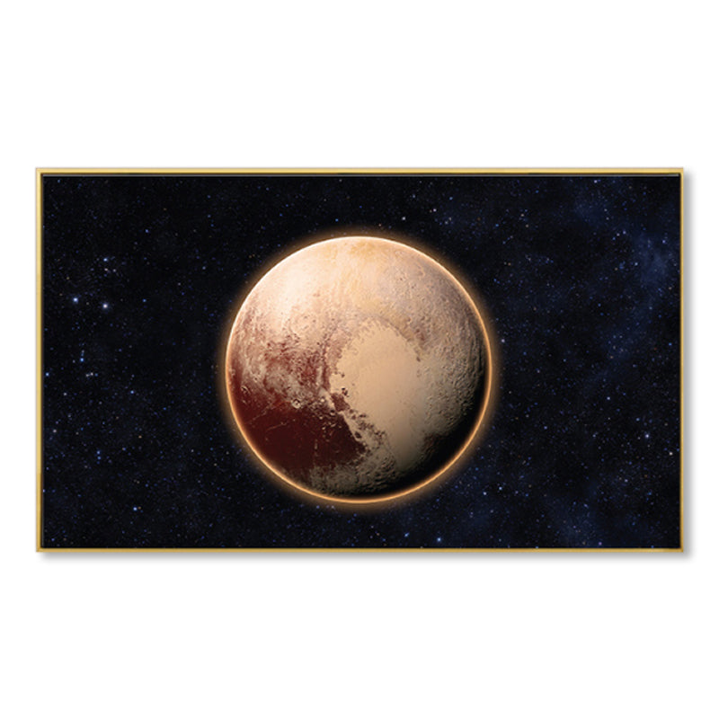 Planet Wall Art Kids Dreamy Cosmos Scenery Canvas Print in Dark Color for Nursery Clearhalo 'Art Gallery' 'Canvas Art' 'Kids' Arts' 1859158