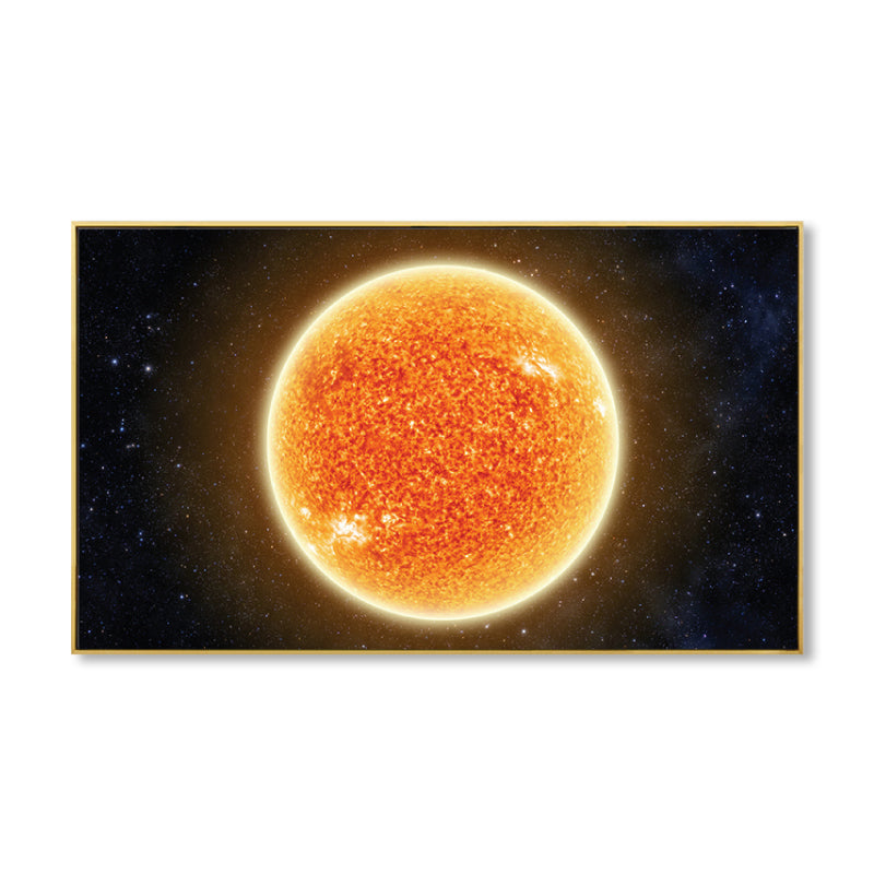 Planet Wall Art Kids Dreamy Cosmos Scenery Canvas Print in Dark Color for Nursery Clearhalo 'Art Gallery' 'Canvas Art' 'Kids' Arts' 1859162