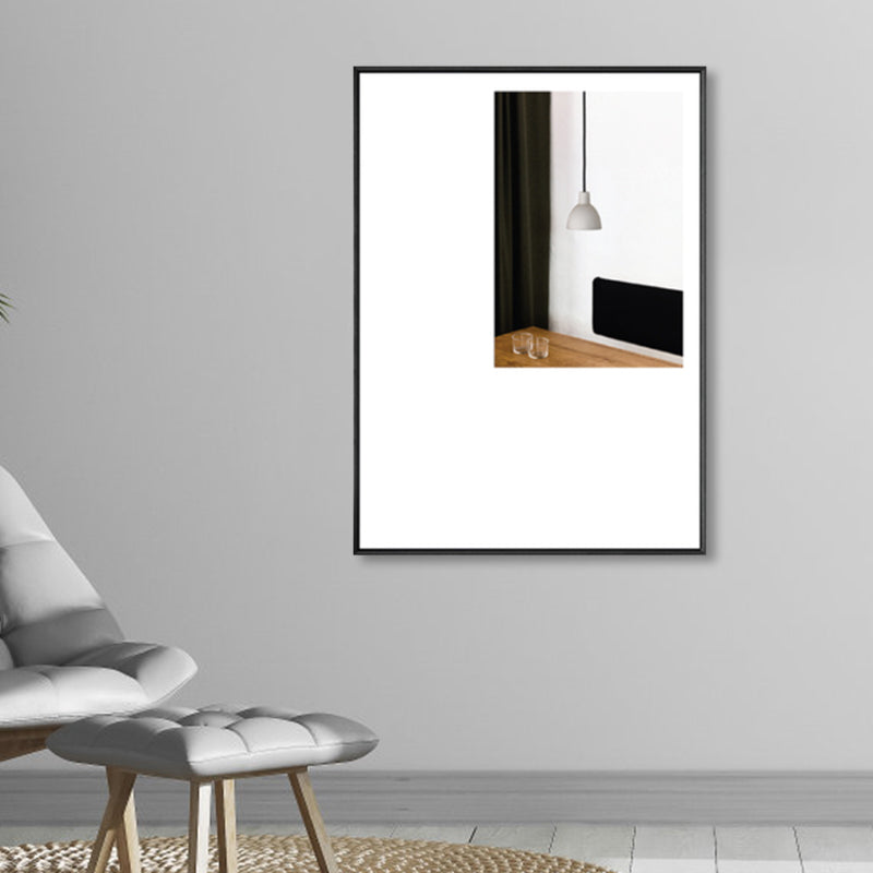 Still Life Wall Art Contemporary Textured Living Room Canvas Print in Light Color Black Clearhalo 'Art Gallery' 'Canvas Art' 'Contemporary Art Gallery' 'Modern' Arts' 1859170