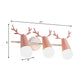 Deer Horn Shaped Wall Light 3 Heads Nordic Style Animal Metal Wall Lamp for Bedroom Clearhalo 'Wall Lamps & Sconces' 'Wall Lights' Lighting' 185920
