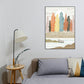 Nordic Scenery Forest Canvas Print Pastel Color Textured Wall Art Decor for Living Room Brown Clearhalo 'Arts' 'Canvas Art' 1859209