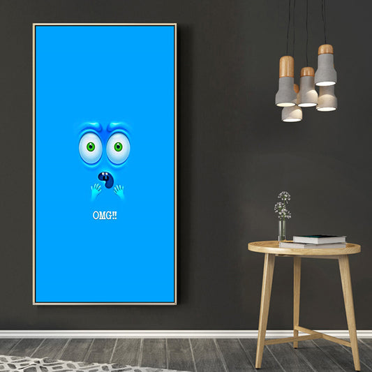 Vivid Expression Wrapped Canvas Pastel Color Kids Style Wall Art Print for Sitting Room Blue Clearhalo 'Art Gallery' 'Canvas Art' 'Kids' Arts' 1859298