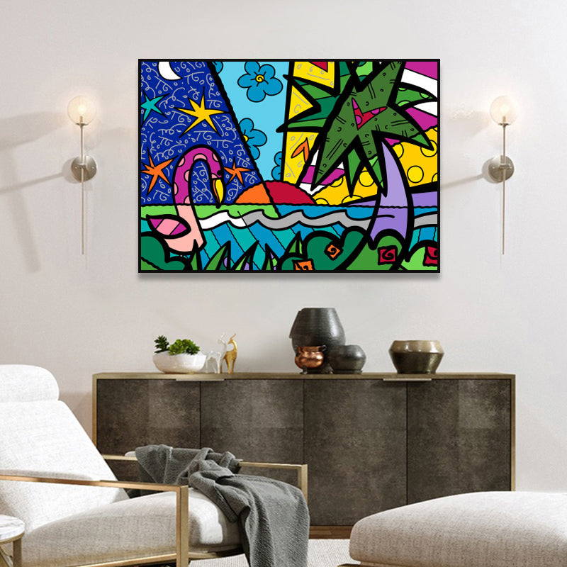 Light Color Forest View Canvas Art Textured Wall Decor for Dining Room, Multiple Size Clearhalo 'Arts' 'Canvas Art' 1859318