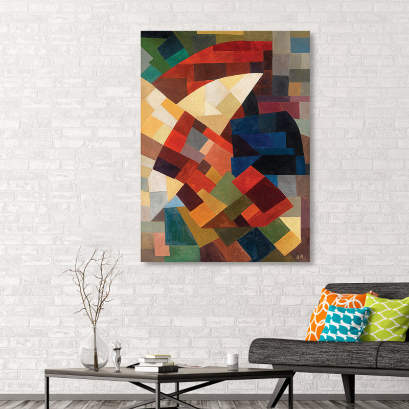 Hand Print Wall Decor Pop Art Abstract Wrapped Canvas in Soft Color for Family Room Clearhalo 'Arts' 'Canvas Art' 1859360