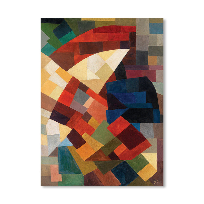 Hand Print Wall Decor Pop Art Abstract Wrapped Canvas in Soft Color for Family Room Clearhalo 'Arts' 'Canvas Art' 1859362
