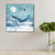 Full Moon and Whale Canvas Print Children's Art Textured Home Gallery Wall Decor Sky Blue Clearhalo 'Art Gallery' 'Canvas Art' 'Kids' Arts' 1859418