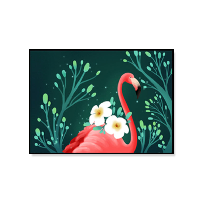 Flamingo Print Painting Tropical Stylish Textured Canvas Wall Art for Dining Room Clearhalo 'Art Gallery' 'Canvas Art' 'Coastal Art Gallery' 'Tropical' Arts' 1859456