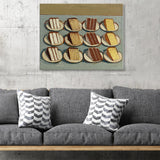 Brown Cake Piece Wall Decor Foods Pop Art Textured Wrapped Canvas for Living Room Clearhalo 'Arts' 'Canvas Art' 1859521