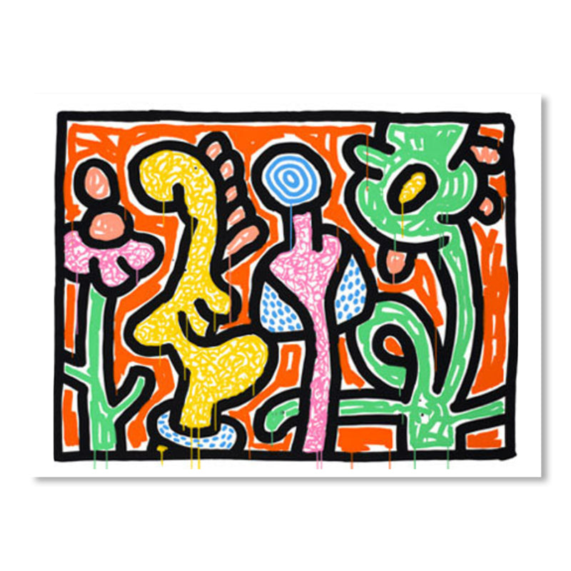 Floral Design Wall Decor Pop Art Textured Canvas in Pastel Color for Family Room Clearhalo 'Arts' 'Canvas Art' 1859666
