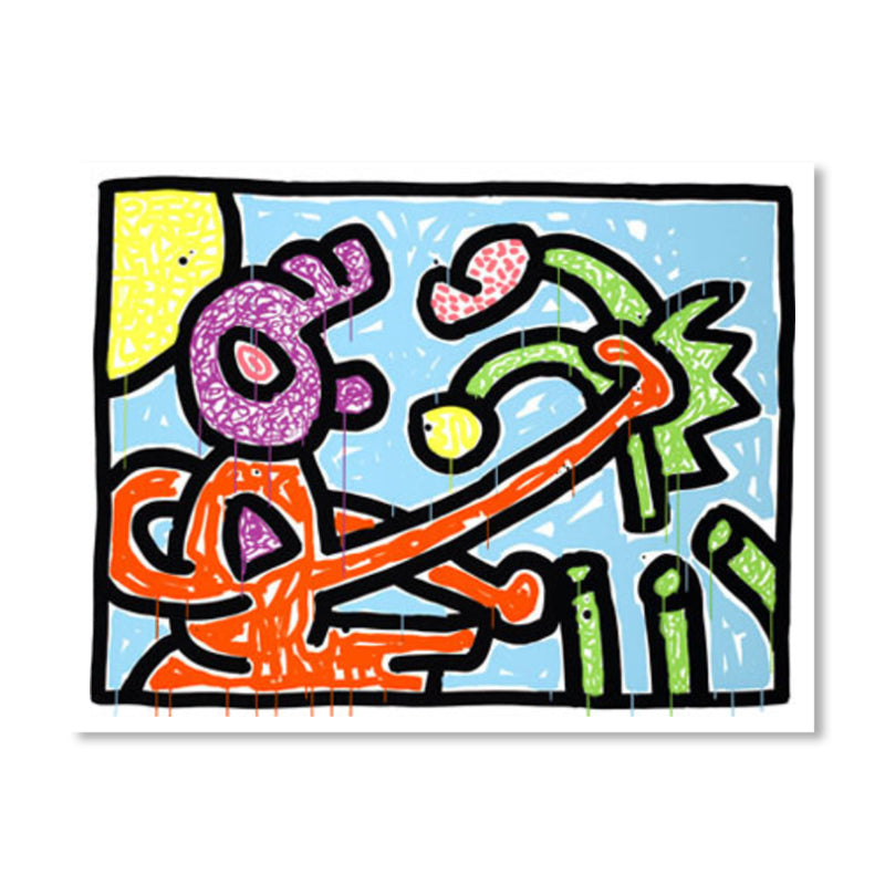 Floral Design Wall Decor Pop Art Textured Canvas in Pastel Color for Family Room Clearhalo 'Arts' 'Canvas Art' 1859670