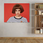 Pastel Color Photo Girl Canvas Print Fashion Glam Textured Wall Decor for Guest Room Clearhalo 'Arts' 'Canvas Art' 1859772