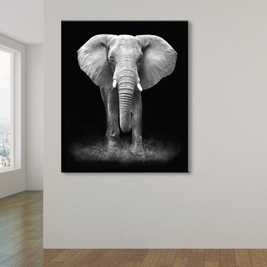 Elephant Wall Decor Contemporary Textured Family Room Wrapped Canvas in Soft Color Clearhalo 'Art Gallery' 'Canvas Art' 'Contemporary Art Gallery' 'Modern' Arts' 1859776