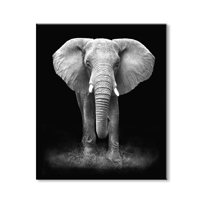 Elephant Wall Decor Contemporary Textured Family Room Wrapped Canvas in Soft Color Clearhalo 'Art Gallery' 'Canvas Art' 'Contemporary Art Gallery' 'Modern' Arts' 1859778