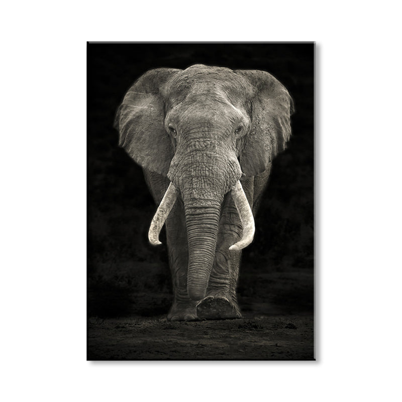 Elephant Wall Decor Contemporary Textured Family Room Wrapped Canvas in Soft Color Clearhalo 'Art Gallery' 'Canvas Art' 'Contemporary Art Gallery' 'Modern' Arts' 1859786