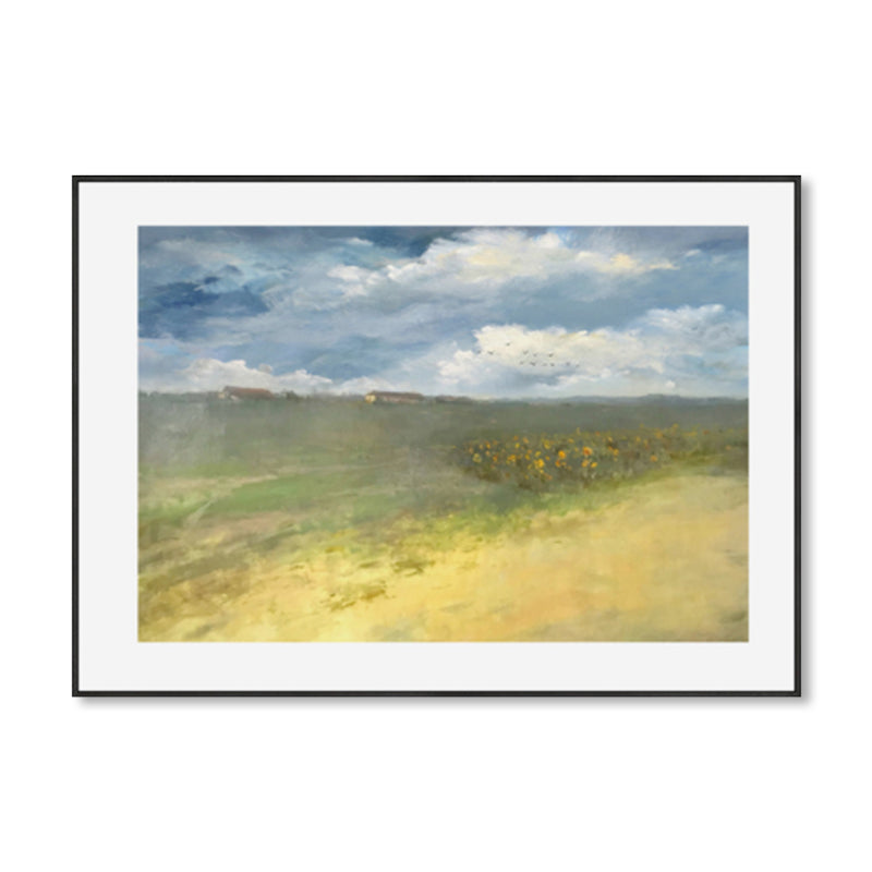 Impressionism Pasture Scenery Wall Art Canvas Textured Brown Painting for Living Room Clearhalo 'Arts' 'Canvas Art' 1859790